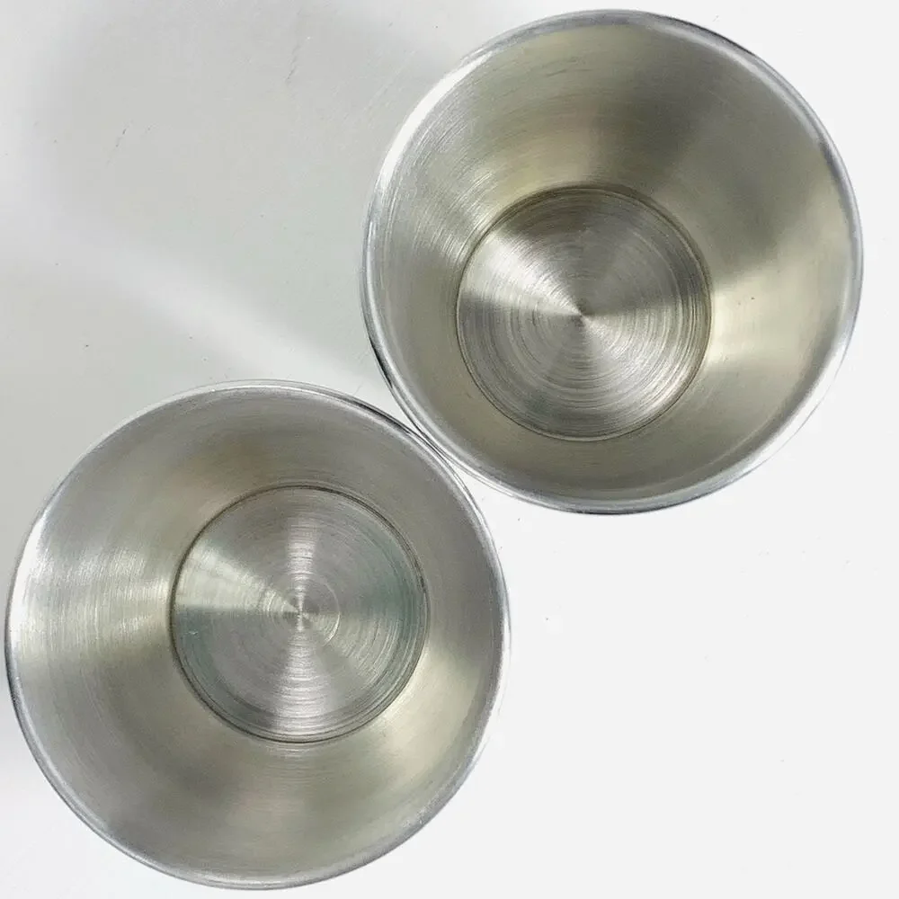 Salisbury Images of America Jefferson Memorial 8 oz Pewter Cup Set of 2 Bead GUC